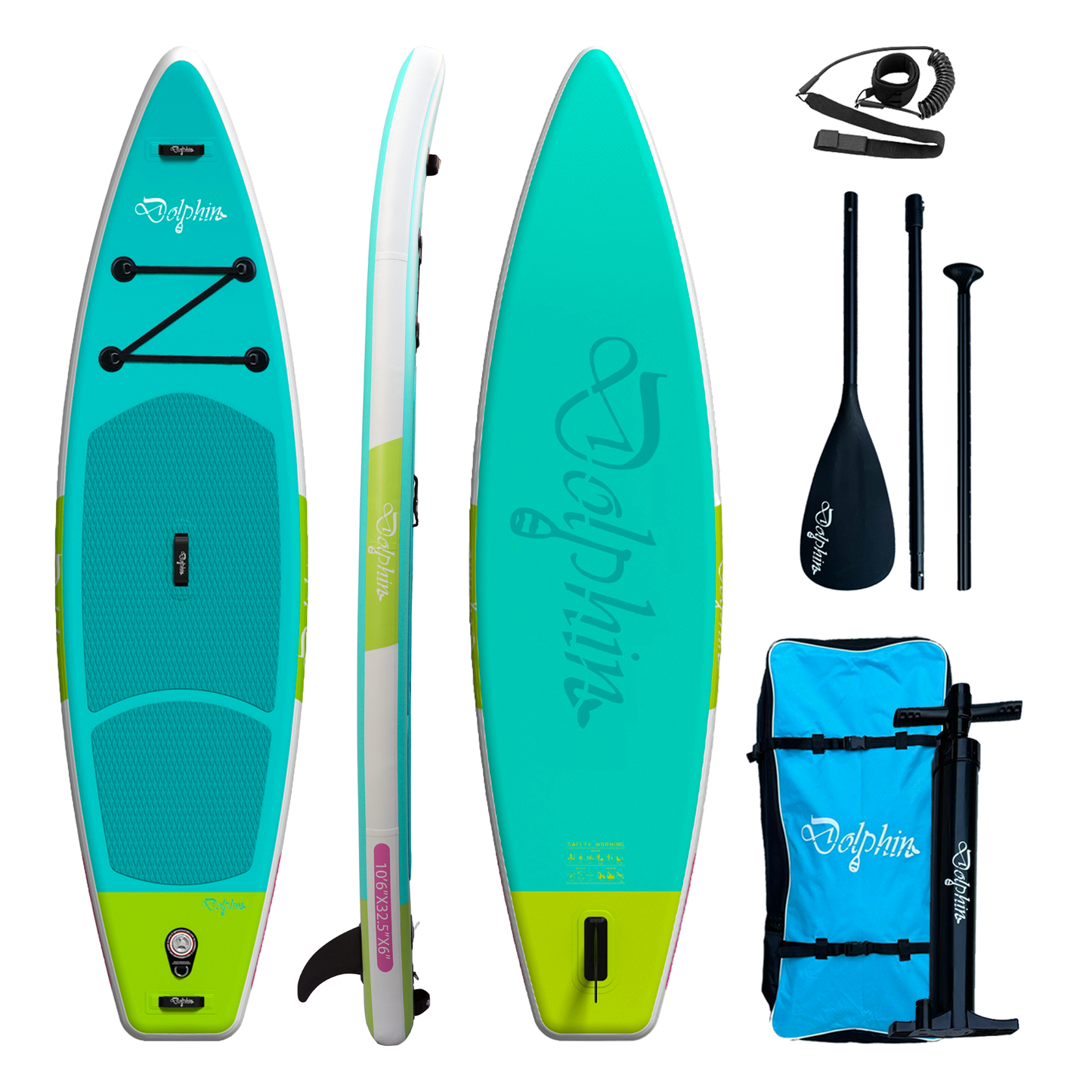 Dolphin 10'6" Turquoise Inflatable Paddle Board